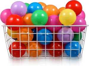 Toyvian 100pcs Ball Pit Balls, Ocean Balls for Toddler, Small Round Plastic Globes Ball Pit Refills for Toddlers, Indoor Playroom Toys Swimming Pool Water Toys, Bright Colors