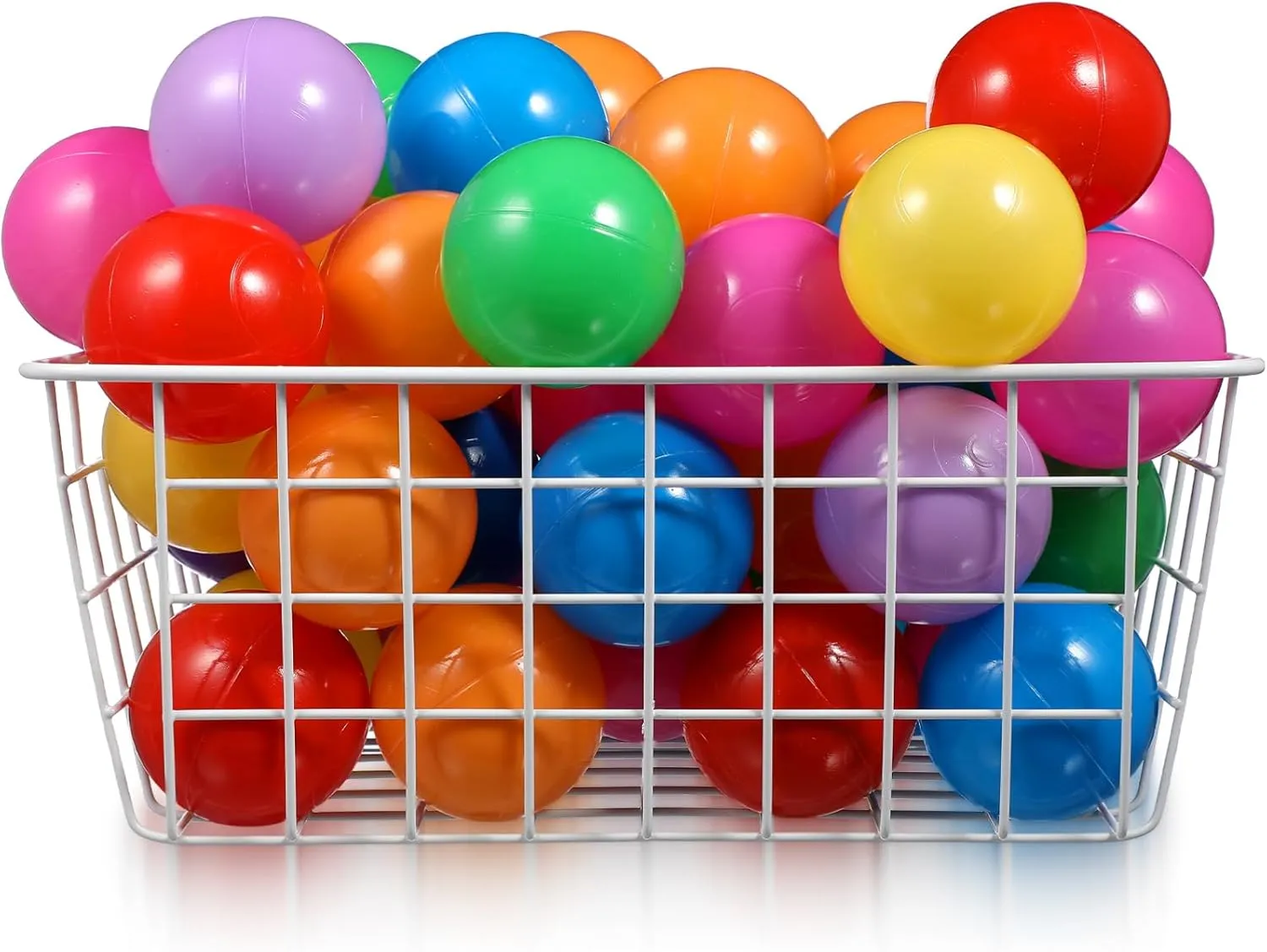Toyvian 100pcs Ball Pit Balls, Ocean Balls for Toddler, Small Round Plastic Globes Ball Pit Refills for Toddlers, Indoor Playroom Toys Swimming Pool Water Toys, Bright Colors