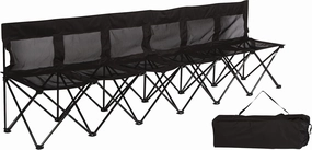 Trademark Innovations Portable Sports Bench with Mesh Seat and Back