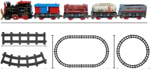 Train Set - Kids Electric Train Toy with 3 Way Smoke Locomotive, Light and Sounds, Cargo Cars and Long Tracks Christmas Train Toys Locomotive EngineToy Train Sets for Boys Girls Age for 3 4 5 6