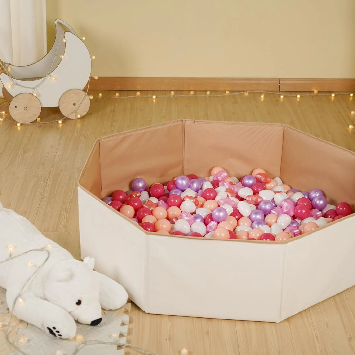 TRENDPLAY Ball Pit Balls Stars : Different Shapes - Mix Stars Shapes for Kids, Perfect for Parties, Pink Green Blue White Gray 50 100 200 500 Pack