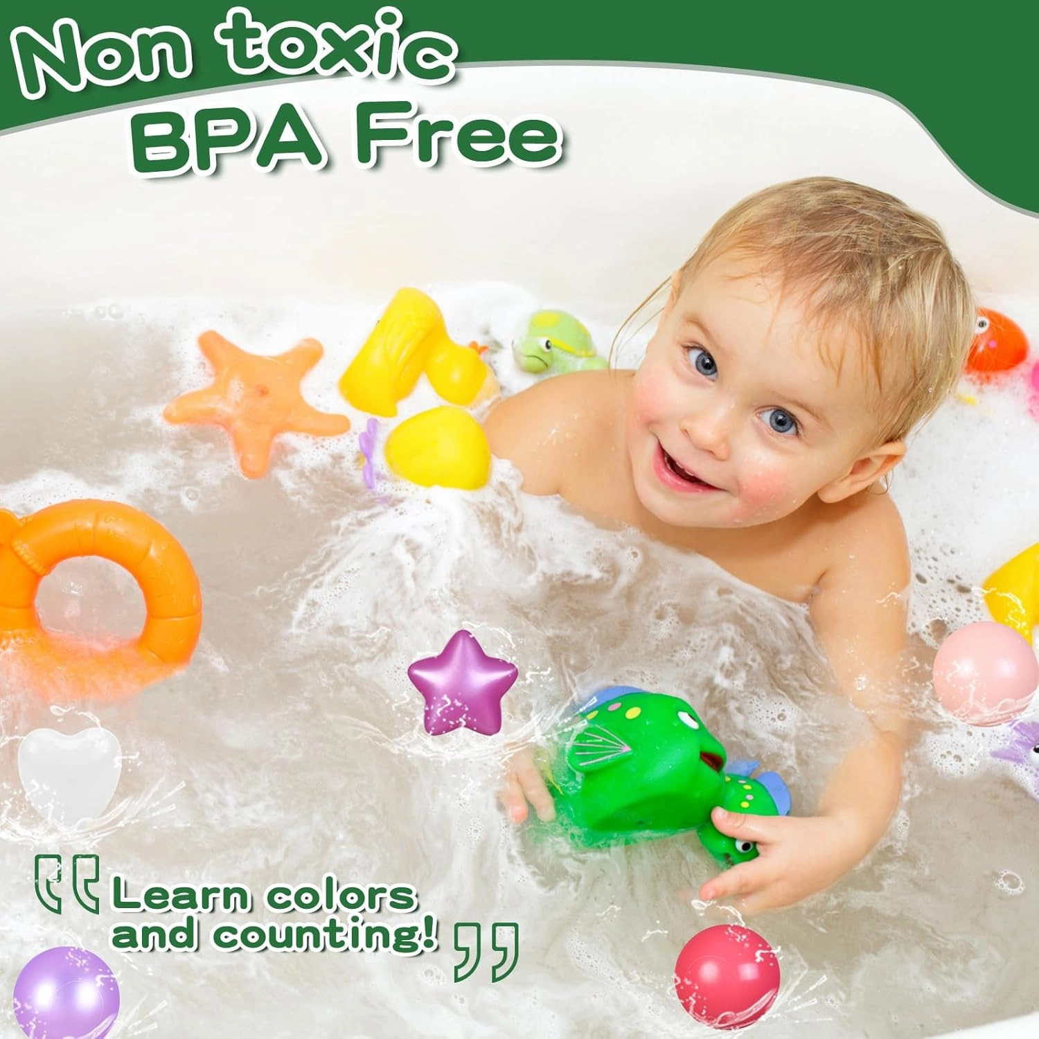 TRENDPLAY Ball Pit Balls Stars : Different Shapes - Mix Stars Shapes for Kids, Perfect for Parties, Pink Green Blue White Gray 50 100 200 500 Pack