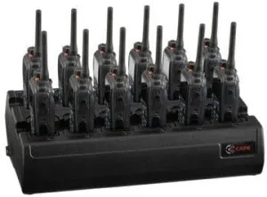 Twelve Bay Rapid Desk Charger for Kenwood ProTalk TK-3202LU16P Rechargeable Two Way Radio (Built-in Power Supply)
