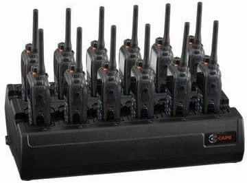 Twelve Bay Rapid Desk Charger for Kenwood TK-3300UP Rechargeable Two Way Radio (Built-in Power Supply)