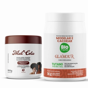 Ultimate Curl Bundle – 500g Mel Cola Curl Definer & 1000g Tutano Glamour Oil Cream for Leave‑In Styling, Deep Hydration, Enhanced Shine & Frizz Control – Vegan & Paraben‑Free