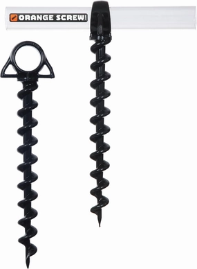 Ultimate Ground Anchors: Heavy Duty Screw-in Tent Stakes for High Wind, Sand, Canopies, and Camping - Made in USA, 100% Recycled, Included T-Grip Tool - (Large, 2 Pack)