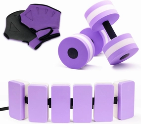 UNAOIWN Water Dumbbell Set for Aquatic Aerobics Exercise, Water Weights Equipment, Training Aid for Aquatic Fitness, Water Workout Fitness Tool