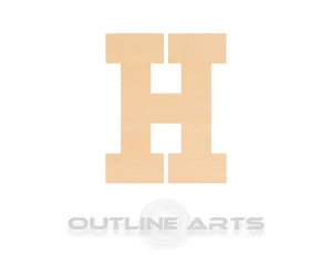 Unfinished Wooden Capital Letter H Shape | Craft Supply **Bulk Pricing Available**  SHIPS FAST*thicknesses are NOMINAL*