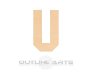 Unfinished Wooden Capital Letter U Shape | Craft Supply **Bulk Pricing Available**  SHIPS FAST*thicknesses are NOMINAL*