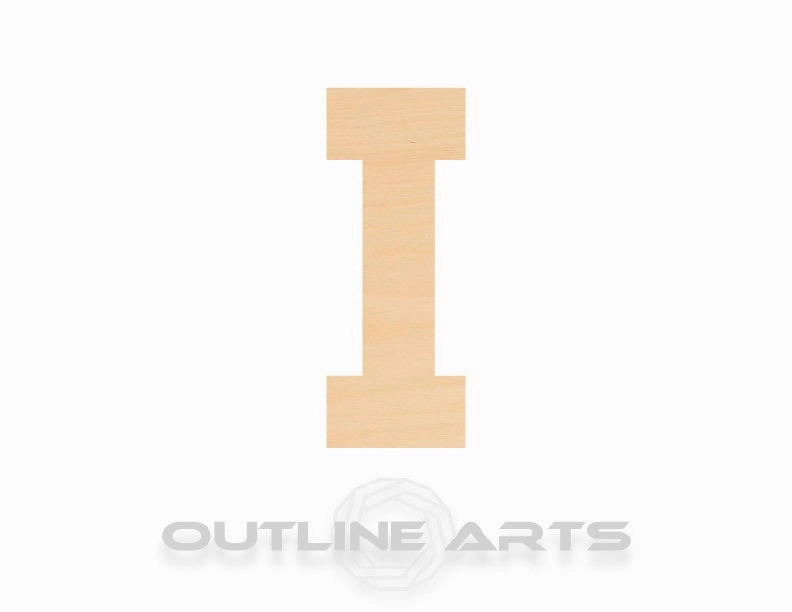 Unfinished Wooden Capital Letter I Shape | Craft Supply **Bulk Pricing Available**  SHIPS FAST*thicknesses are NOMINAL*