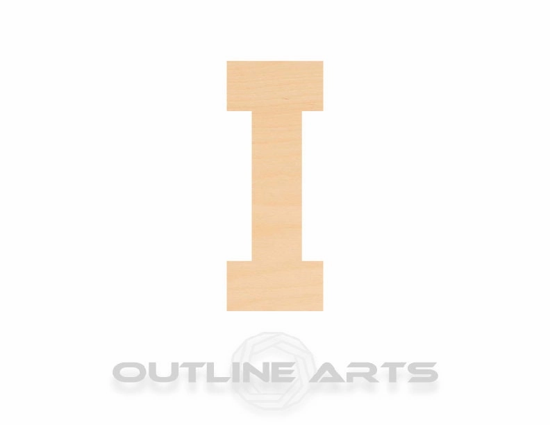 Unfinished Wooden Capital Letter I Shape | Craft Supply **Bulk Pricing Available**  SHIPS FAST*thicknesses are NOMINAL*