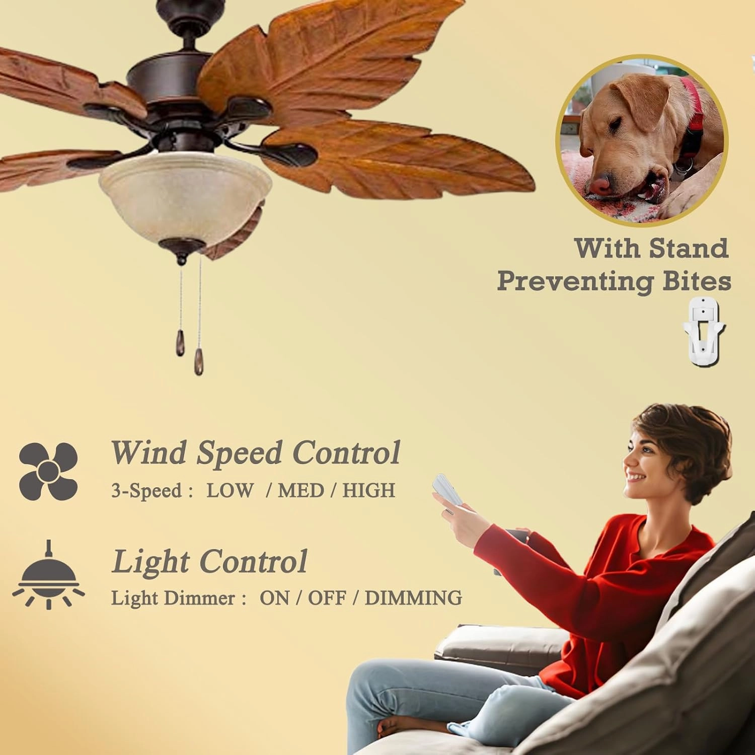 Universal Ceiling Fan Remote Control Kit for Hunter Harbor Breeze Hampton Bay Litex, Light Dimmer with Wall Holder Mount, Replace 99600,99770,99122, 99123, 99813,99392