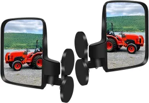Unviersal Magnetic Tractor Mirrors,Tewgug Strong Magnetic Side Mirrors for Tractor Forklift Dozer Lawn mower Golf Cart Compatible with Kubota BX John Deere kioti Mahindra