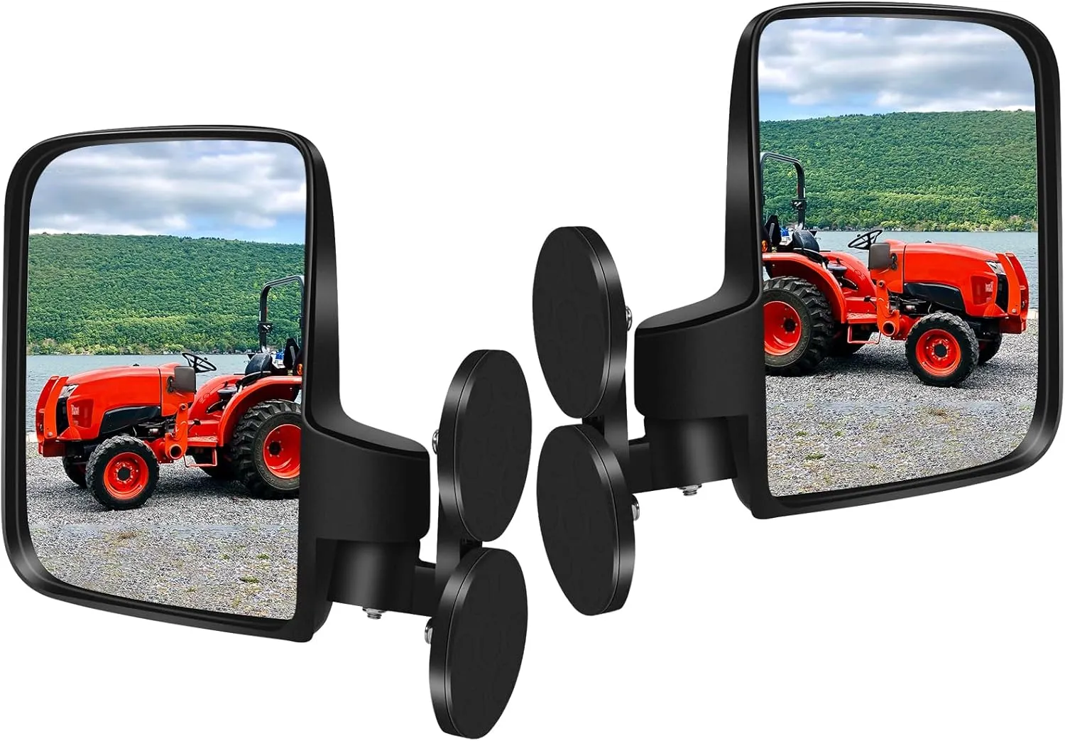 Unviersal Magnetic Tractor Mirrors,Tewgug Strong Magnetic Side Mirrors for Tractor Forklift Dozer Lawn mower Golf Cart Compatible with Kubota BX John Deere kioti Mahindra