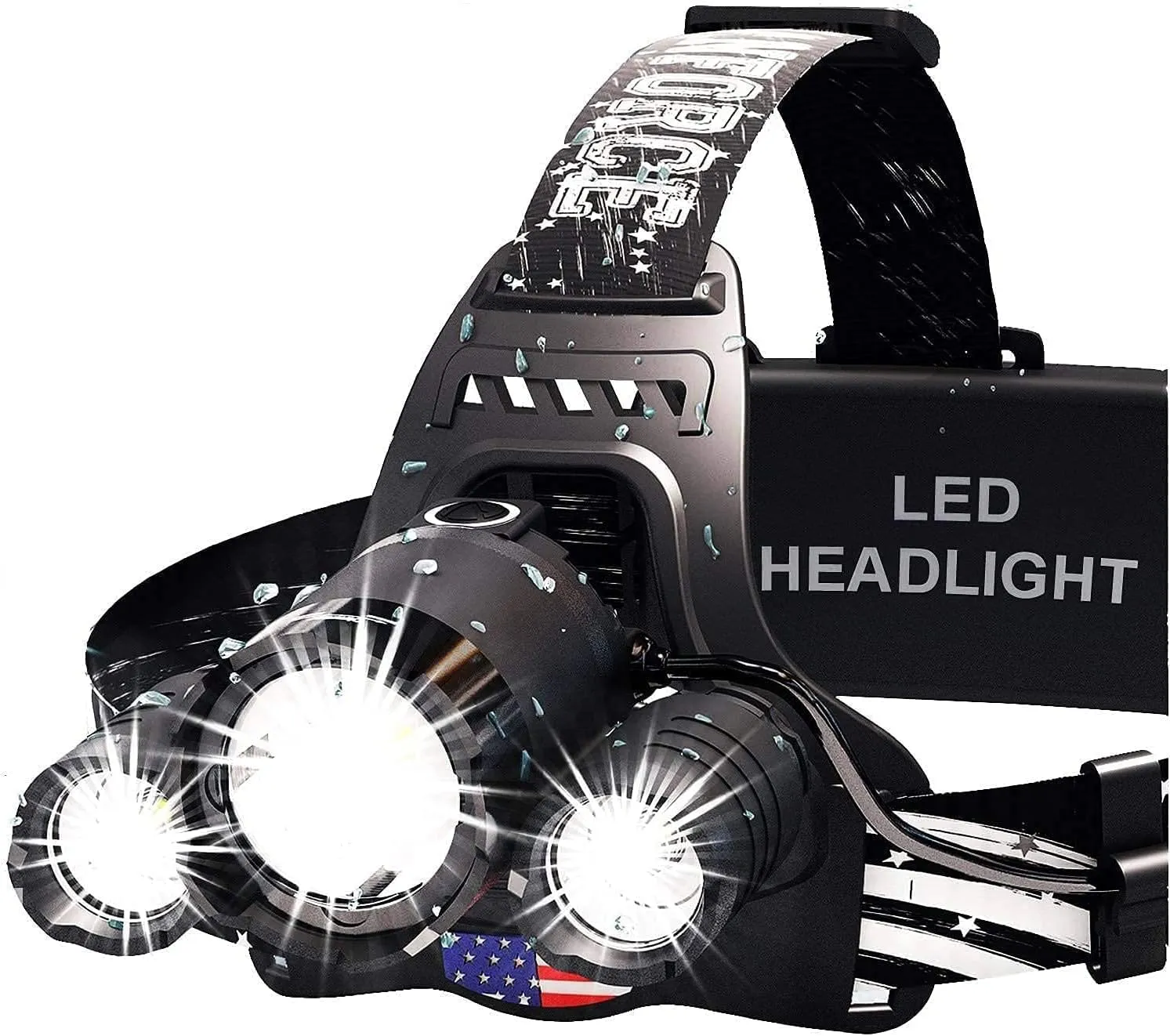 USB Rechargeable LED Headlamp - Ultra Bright 1080 Lumen CREE Headlamp Flashlight with Red Light, Zoomable IPX5 Waterproof Headlight for Adults, Camping, Outdoors & Hard Hat Use