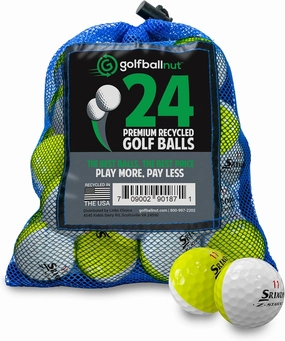Used and Recycled for Srixon Z Star XV Mint 5A (White & Yellow) (24 & 48) Golf Balls Mesh Bag Included