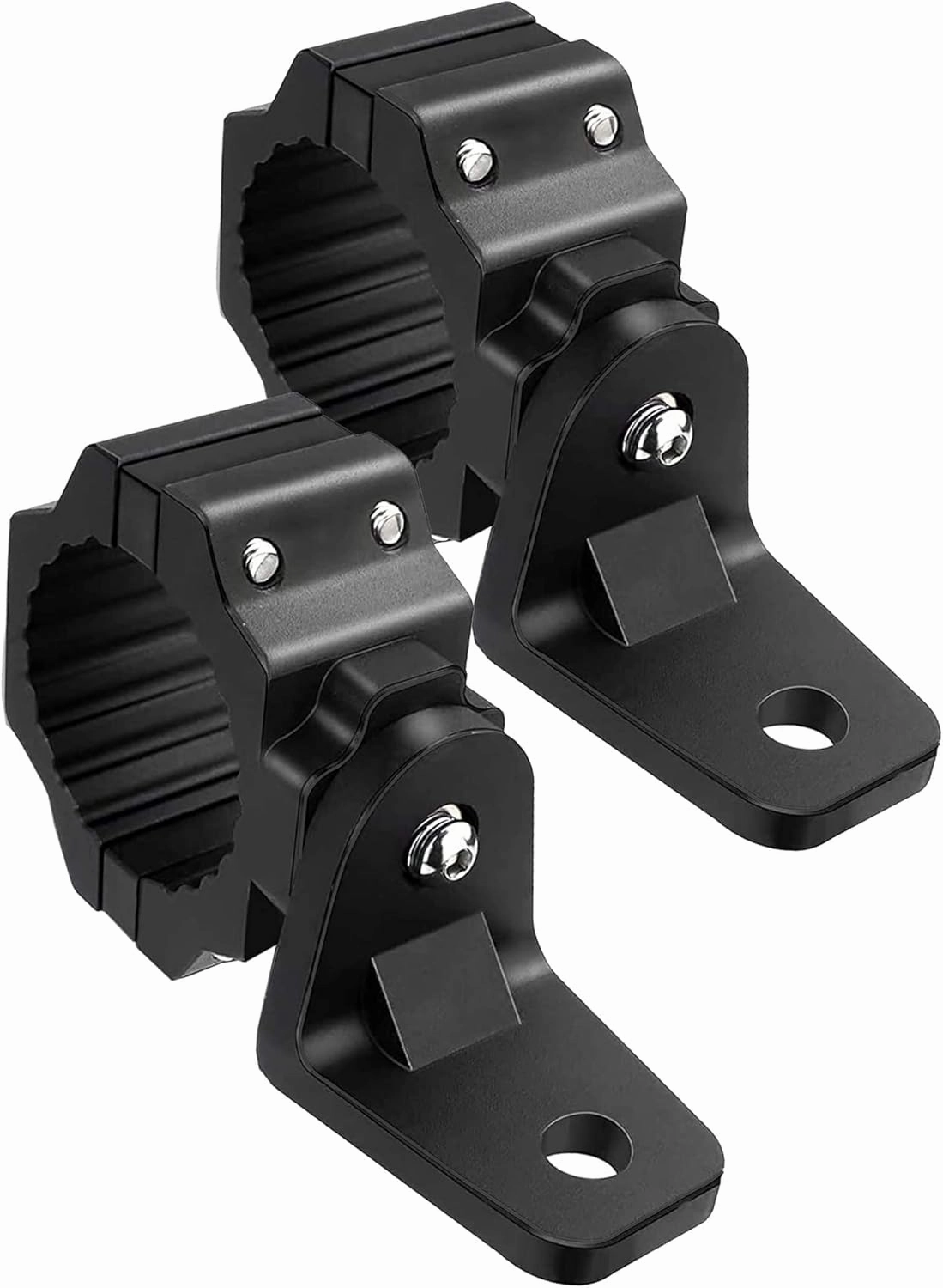 UTV Whip Light Mount & Light Bar Bracket - Heavy Duty 1.75"- 2" Roll Cage Clamp with 360° Rotation, Aluminum Flag/Off-Road Light Mount for Polaris RZR, Can Am, Jeep