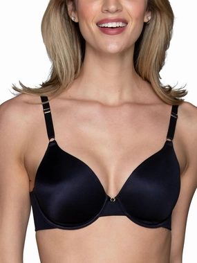 Vanity Fair Women's Full Coverage Beauty Back Smoothing Bra, 4-Way Stretch Fabric, Lightly Lined Cups up to DD