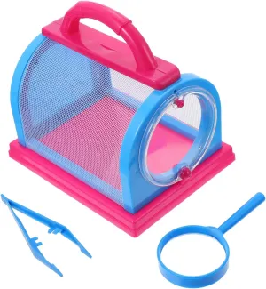 VANZACK 1 Set Breeding Cage Observation Container with Magnifying Tweezers Lightweight Educational Tool for Outdoor Exploration