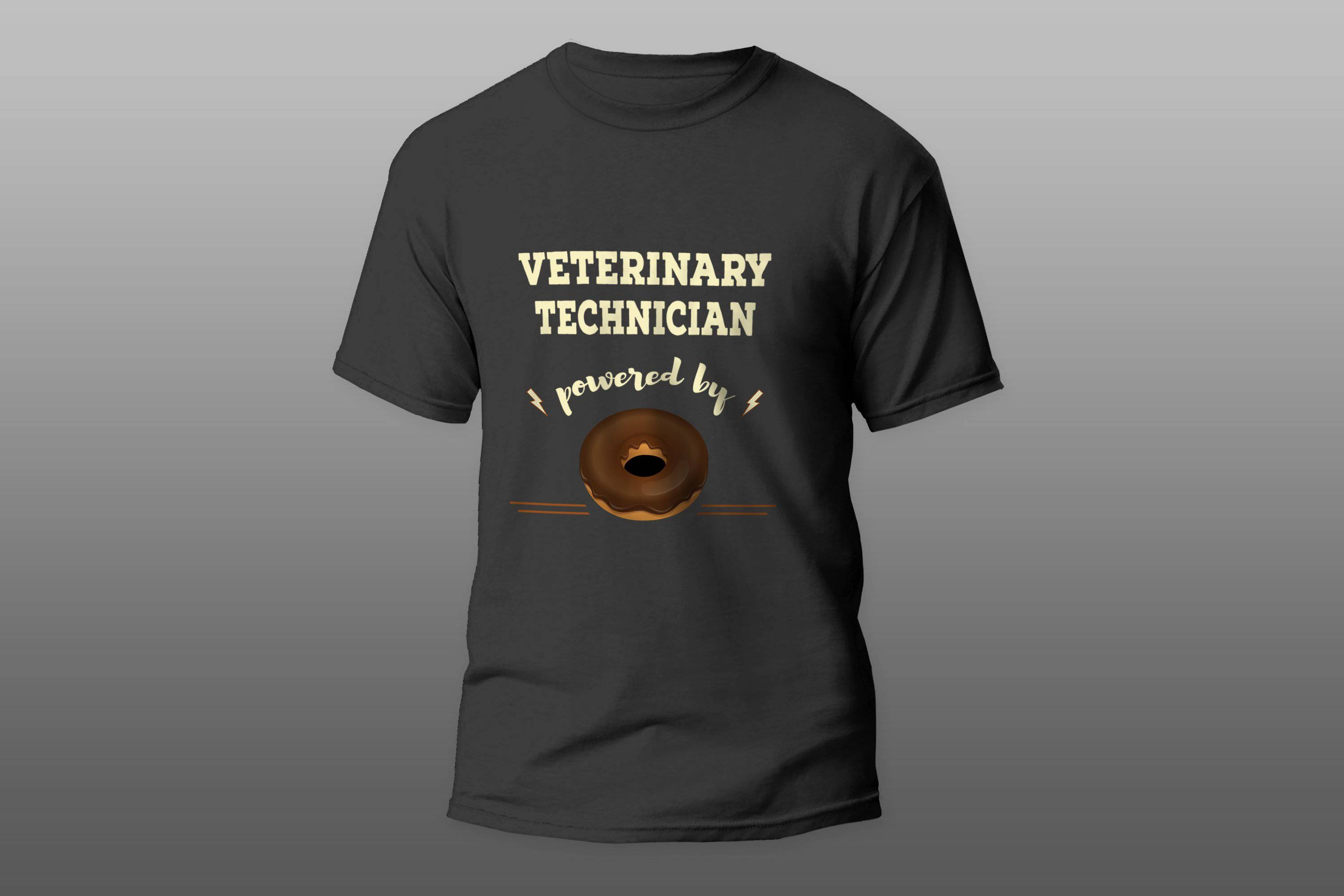 Veterinary Technician Powered By Doughnut cool gift T-shirt