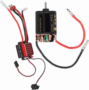 VGEBY RC Motor ESC Kit, High Torsion 540 Brushed Motor 360A ESC with T Plug for 1/10 RC Car Model (55T) Esc Motor Combo Brushed 55T Motor and Esc Deans Connector