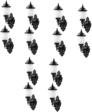 VICASKY 12pcs Miniature Led Wall Lamp Decorative Light Adornment for Dollhouse Sand Table Layout Decor for Boys and Girls Toy House and Miniature Scene Models