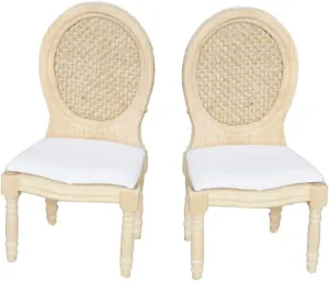 VICASKY 2pcs Miniature Dollhouse Furniture Wooden Chair Model Lightweight Portable Realistic Design for Dollhouse Decoration Adorable Furniture for Boys and Girls Play House Models