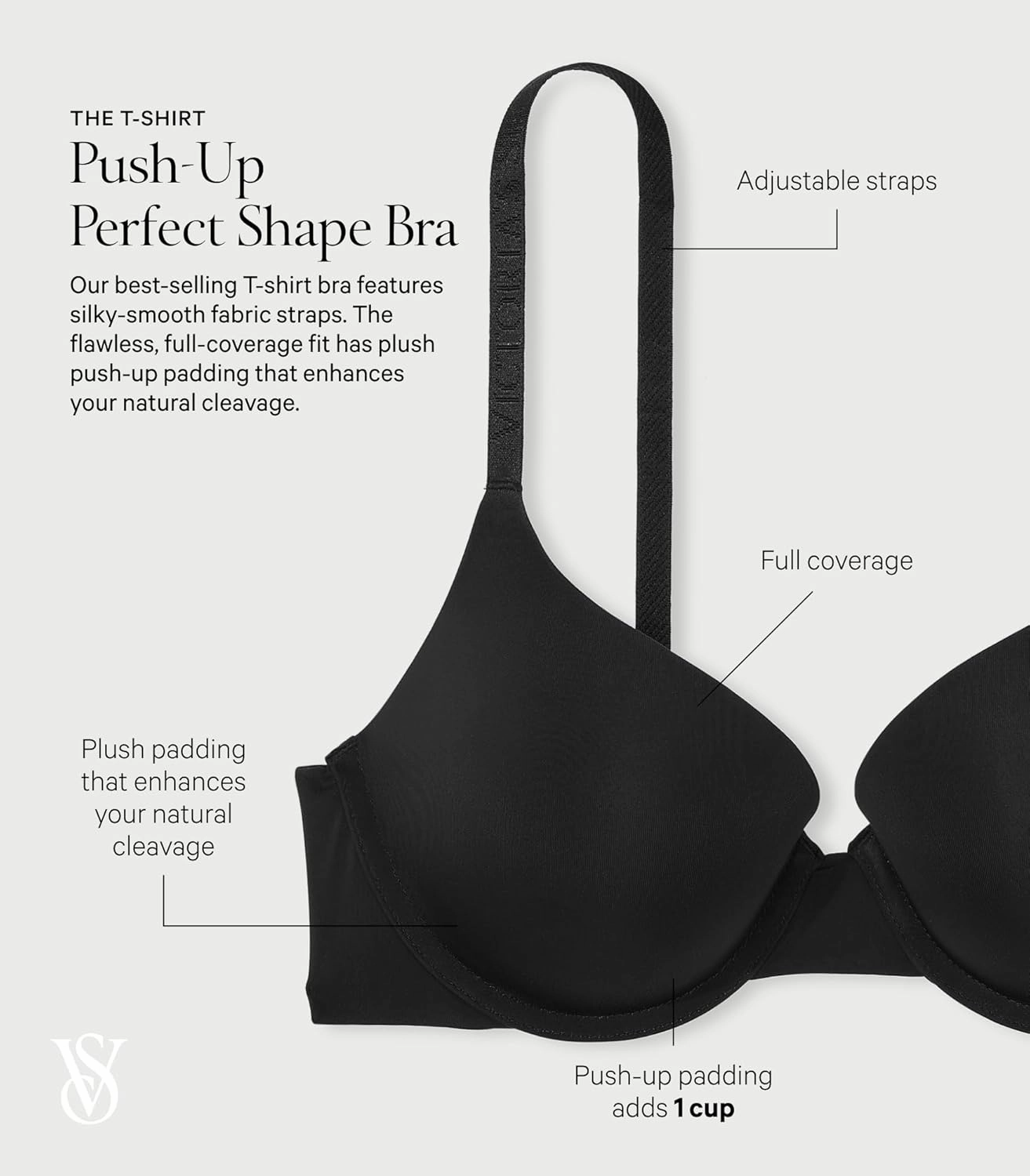 Victoria's Secret Women's Full Coverage Push Up Bra, Bras for Women (32A-38DDD)