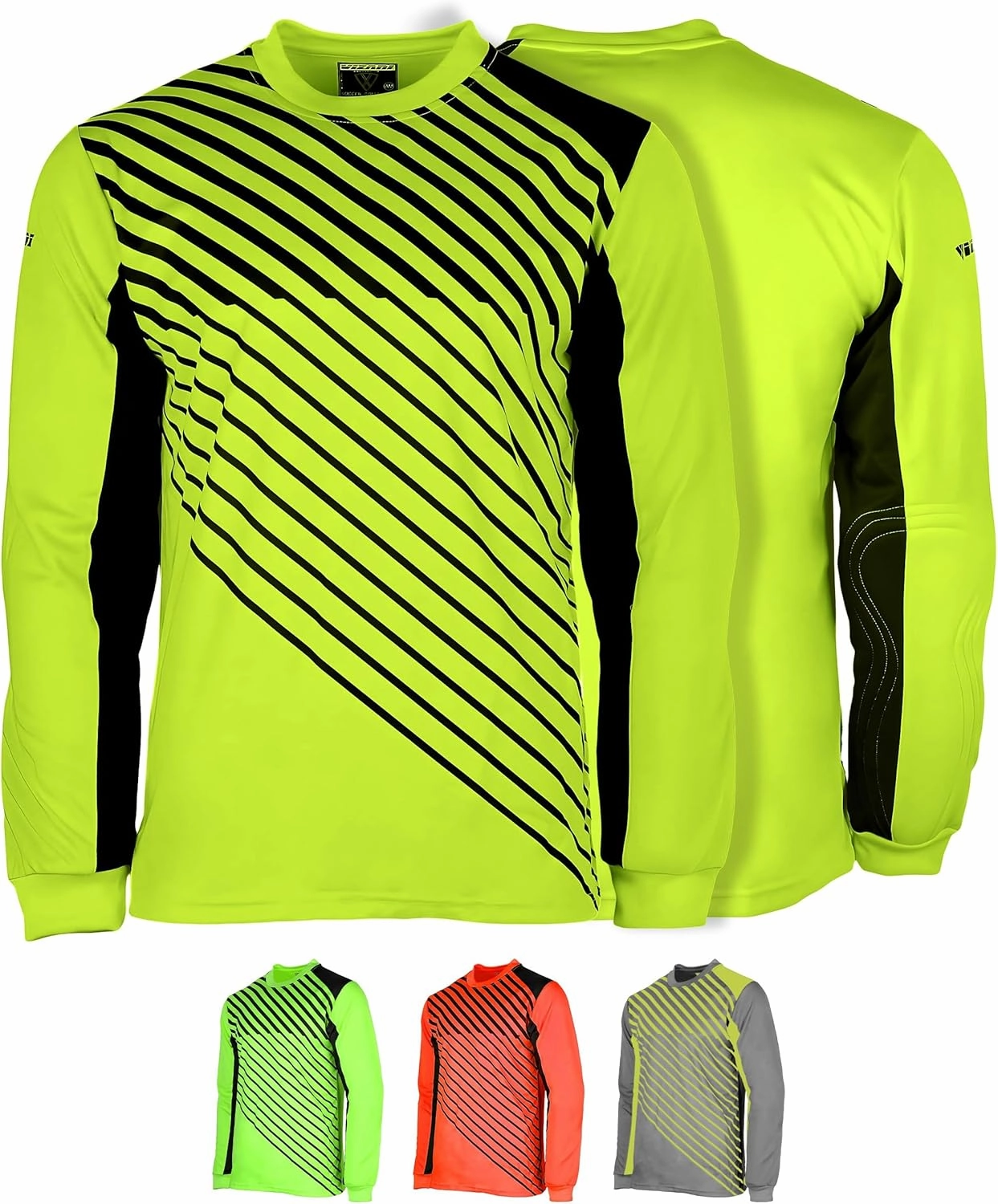 Vizari Arroyo Soccer Goalie Jersey for Kids | Lightweight & Comfortable Youth Goalkeeper Jersey with Padded Long Sleeve