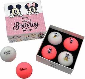 Volvik x Disney - Happay Birthday Collector Golf Ball Gift 4-Ball Pack