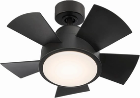Vox Indoor and Outdoor 5-Blade 26in Smart Ceiling Fan in Matte Black with 3500K LED Light Kit and Remote Control Works with Alexa and iOS or Android App
