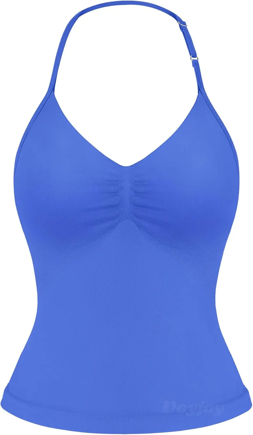 VOYJOY Impact Longline Strappy Top Workout Tank Tops for Women Impact Gym Sports Bra Camis