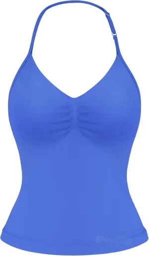 VOYJOY Impact Longline Strappy Top Workout Tank Tops for Women Impact Gym Sports Bra Camis