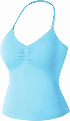 VOYJOY Impact Longline Strappy Top Workout Tank Tops for Women Impact Gym Sports Bra Camis