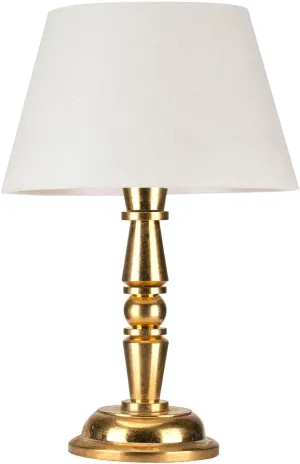 Waldosia 1:12 Scale Dollhouse Miniature 12v Powered Table Lamp (Gold)