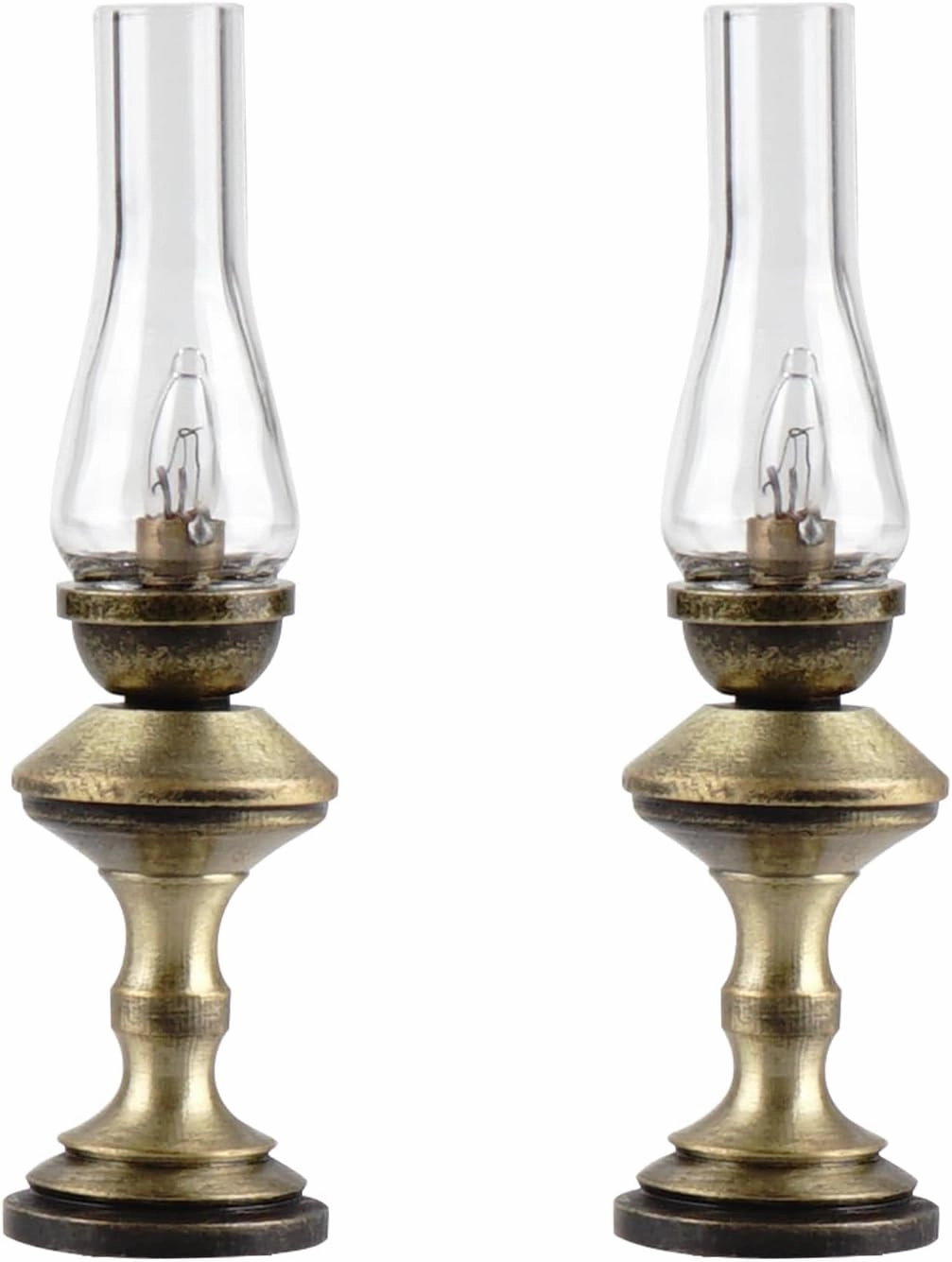 Waldosia 2PCS 1:12 Scale Dollhouse Miniature 12v Powered Hurricane Lamp