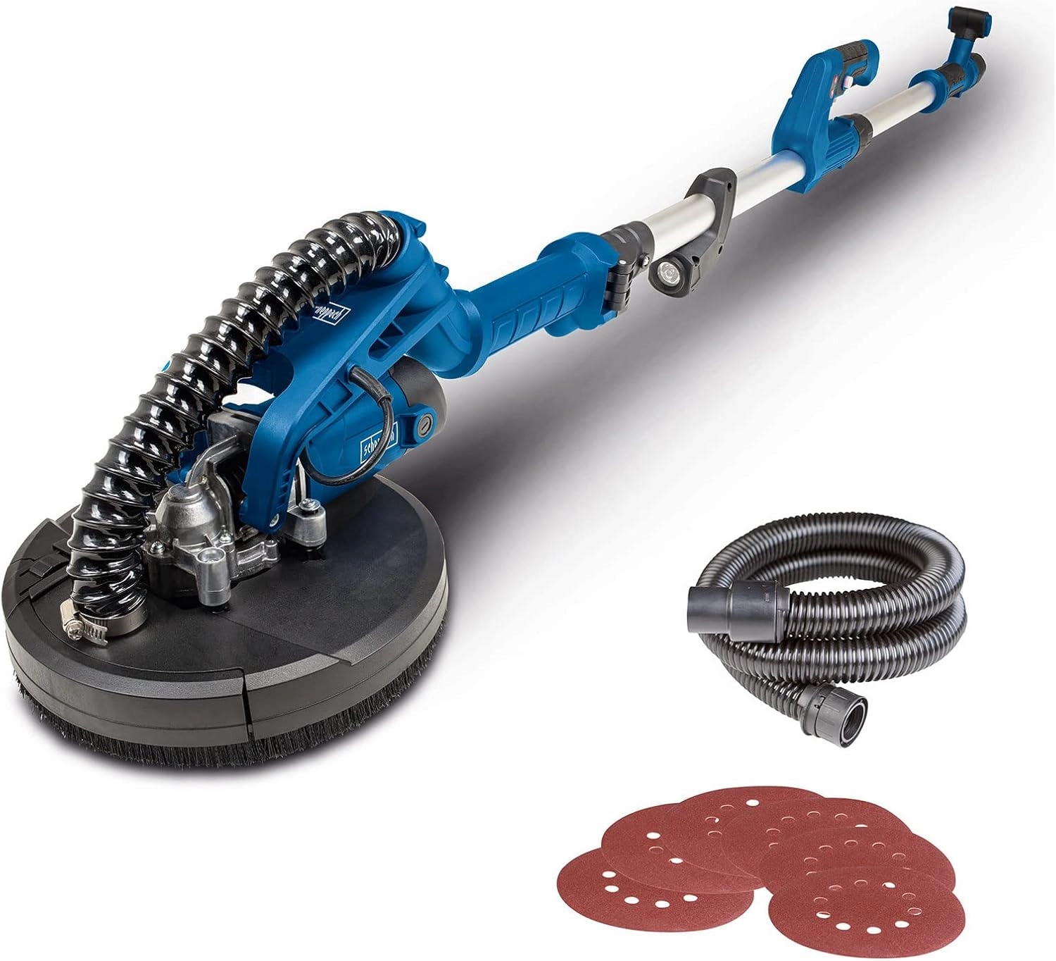 Wall & Ceiling Sander DS920X | 710W | Sanding Plate Diameter 225mm | LED | Head Tilts up to 90° | Telescopic | 4m Suction Hose | Adapter Kit & 6 Sanding Discs Included