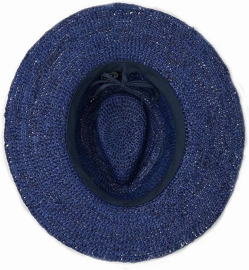 Wallaroo Hat Company – Women’s Malibu Fedora – Wide Brim Natural Fiber Sun Hat with Adjustable Sizing for Medium Crown Sizes