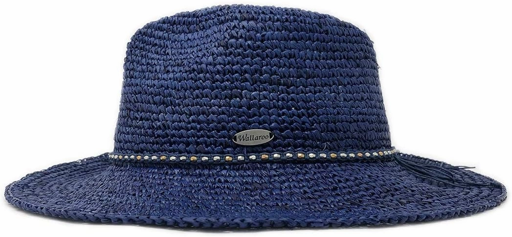 Wallaroo Hat Company – Women’s Malibu Fedora – Wide Brim Natural Fiber Sun Hat with Adjustable Sizing for Medium Crown Sizes