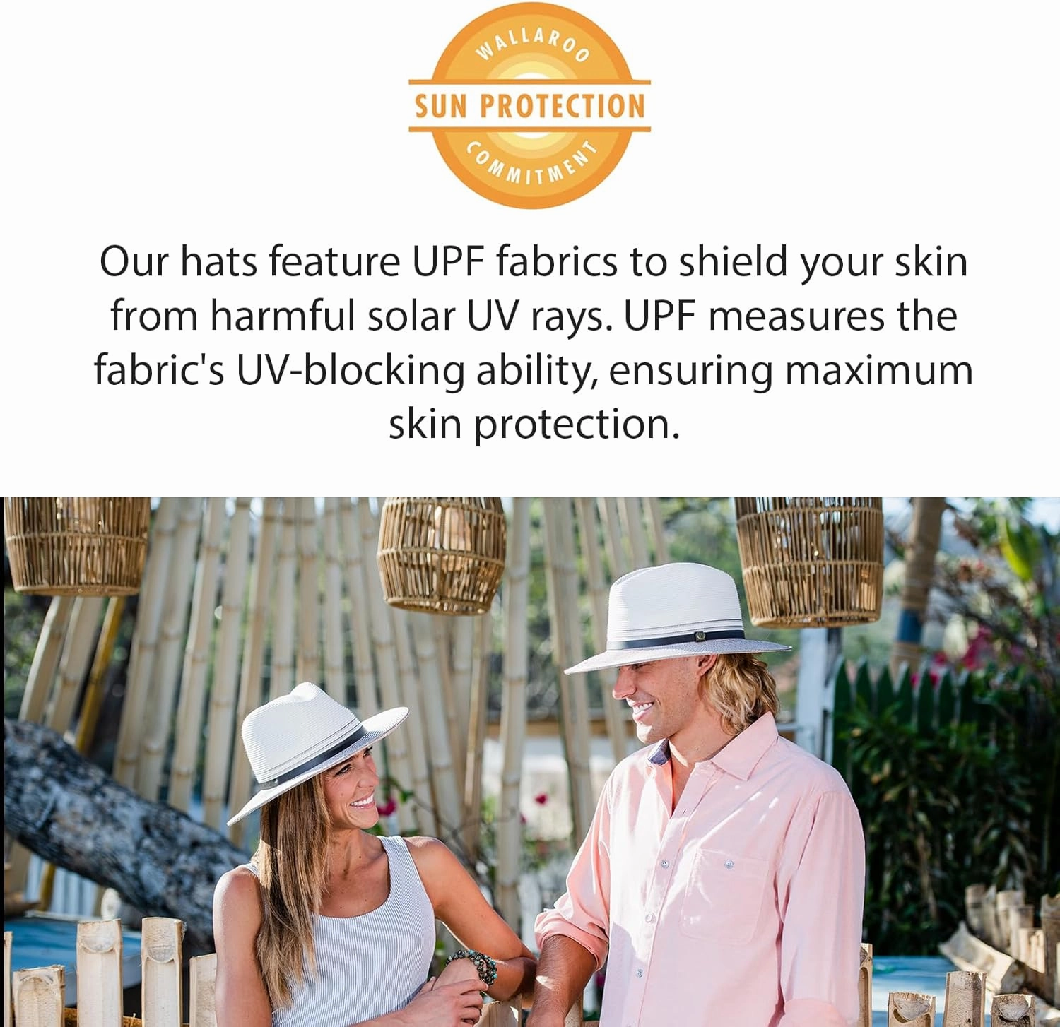 Wallaroo Hat Company Women's Sanibel Fedora – UPF 50  UV Sun Hat, Wide Brim, Packable, Chin Strap, Adjustable, 2 Sizes