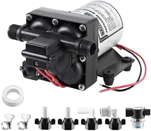 WASSERMANN RV Water Pump 12 Volt DC 3.0GPM 55PSI,Replacement For 4008-101-A65,Water Pump Self Priming Diaphragm Pump with Pressure Switch for RV Kitchen Bathroom Marine Yacht Garden