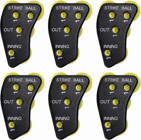 Watayo Wheel Baseball Umpire Clicker, Umpire Indicator Gear, Practical Baseball Counter Clicker for Scorekeeper Recording Outs & Innings Balls