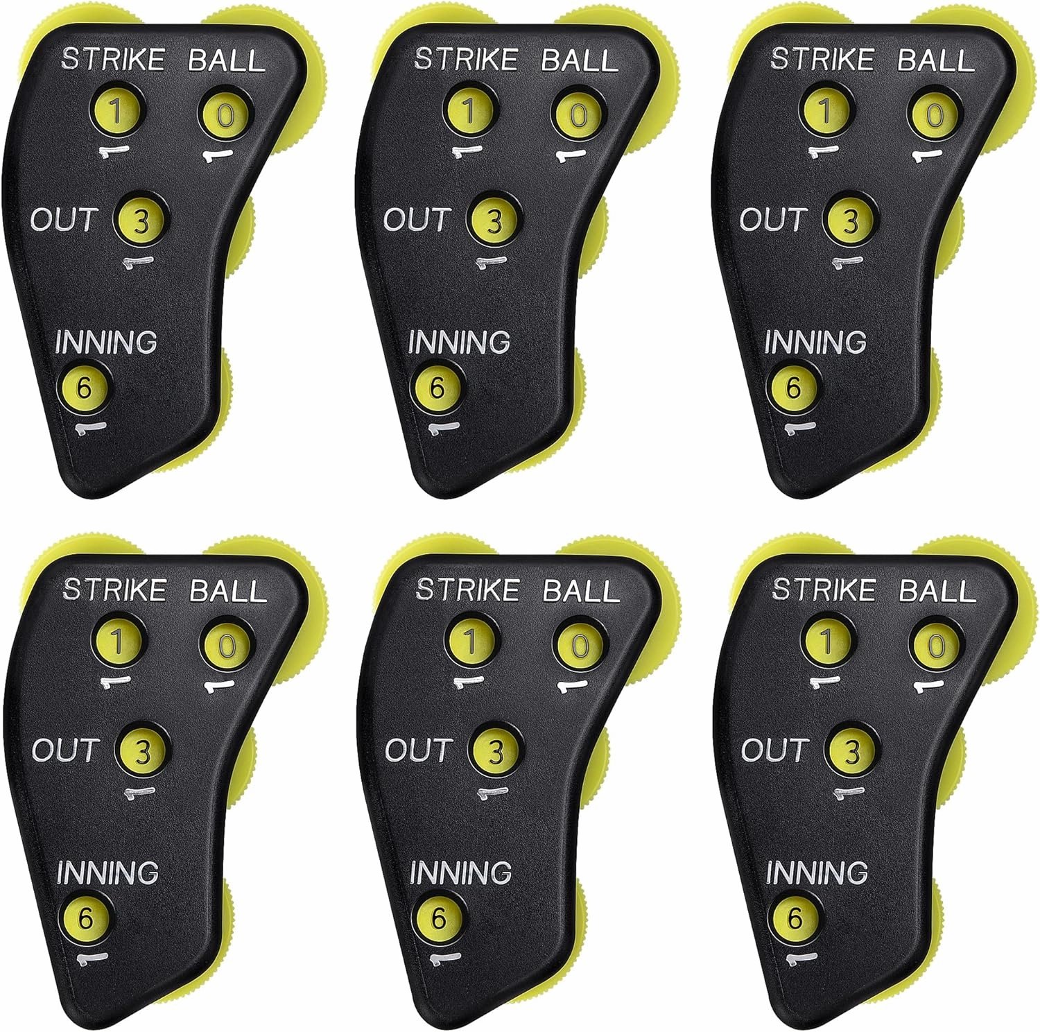 Watayo Wheel Baseball Umpire Clicker, Umpire Indicator Gear, Practical Baseball Counter Clicker for Scorekeeper Recording Outs & Innings Balls
