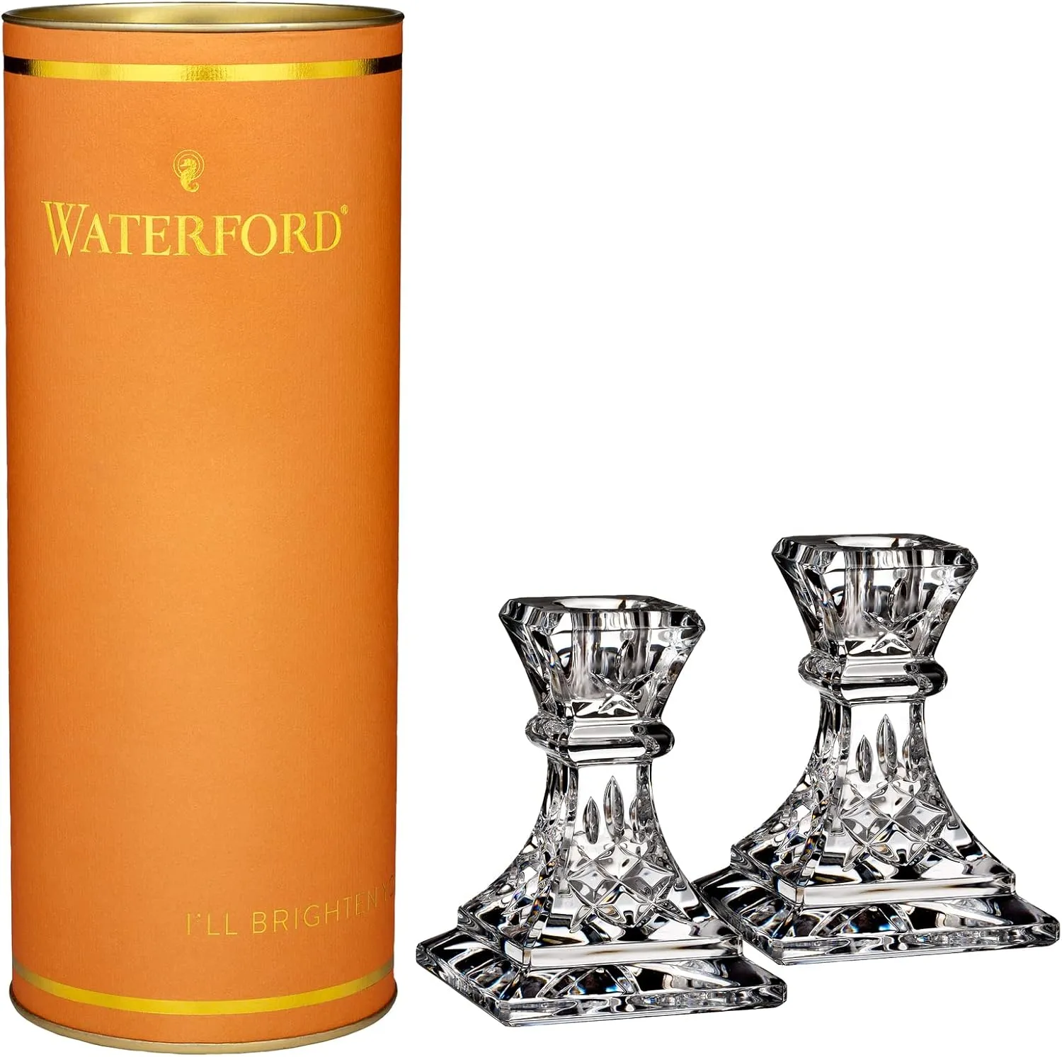 Waterford Giftology Lismore Candlestick Pair, 4"