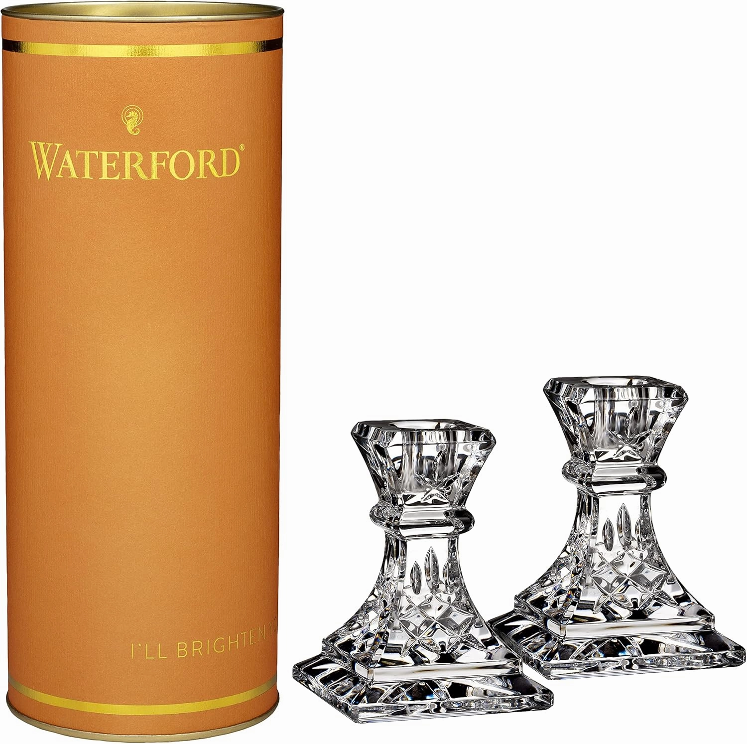 Waterford Giftology Lismore Candlestick Pair