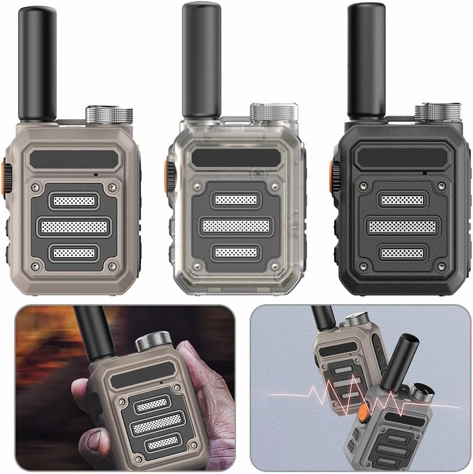Waterproof & Shock Resistant Walkie-Talkies 1Pack, 2024 Upgraded Nationwide PTT, Unlimited Range, Rechargeable Long Range Walkie-Talkies for Adults, G63, Black
