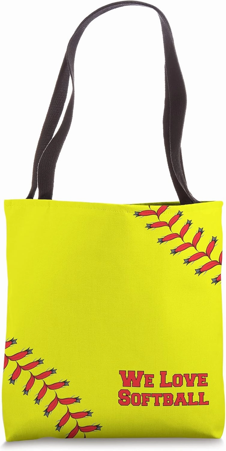 We Love Softball Tote Bag