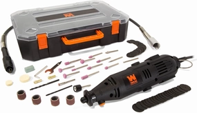 WEN 23103 1-Amp Variable Speed Rotary Tool with 100  Accessories, Carrying Case and Flex Shaft