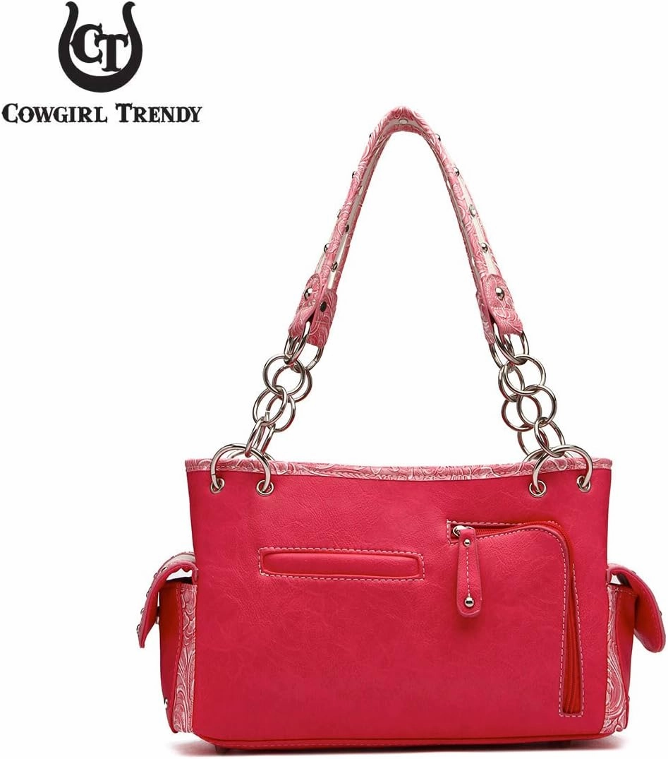 Western Style Spring Butterfly Flower Purse Women Country Handbag Rhinestone Stud Shoulder Bag Wallet Set