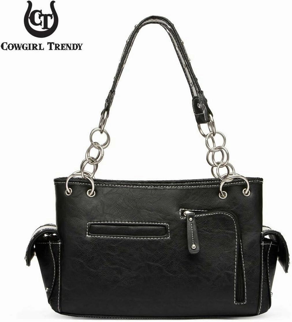 Western Style Springtime Embroidery Butterfly Floral Leather Totes Purse Country Handbag Women Shoulder Bag Wallet Set